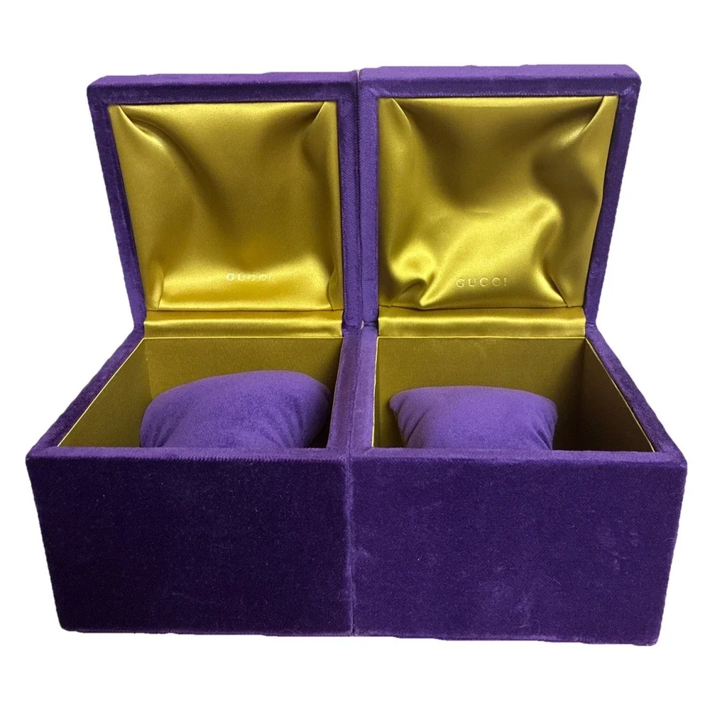 Gucci Box Purple Velvet Bracelet Watch Accessories 5x5x4.5